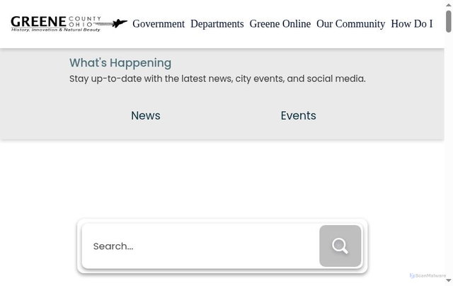 Security scan screenshot of https://www.greenecountyohio.gov/