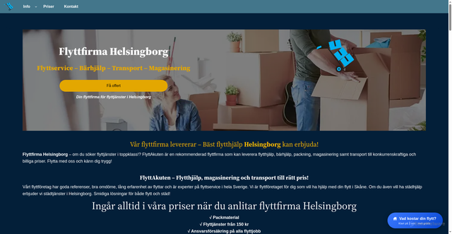 Security scan screenshot of https://helsingborgflyttfirma.se