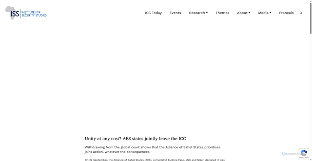 Security scan screenshot of https://issafrica.org/iss-today/unity-at-any-cost-aes-states-jointly-leave-the-icc