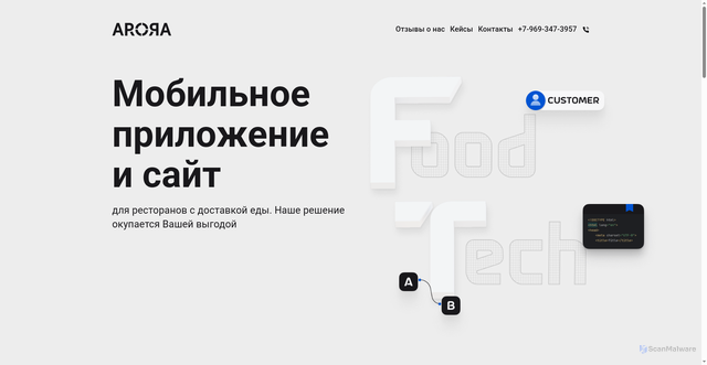 Security scan screenshot of https://foodtech.marketing/