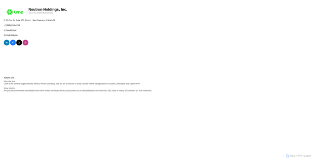 Security scan screenshot of https://business.bronxchamber.org/members/member/neutron-holdings-inc-3221