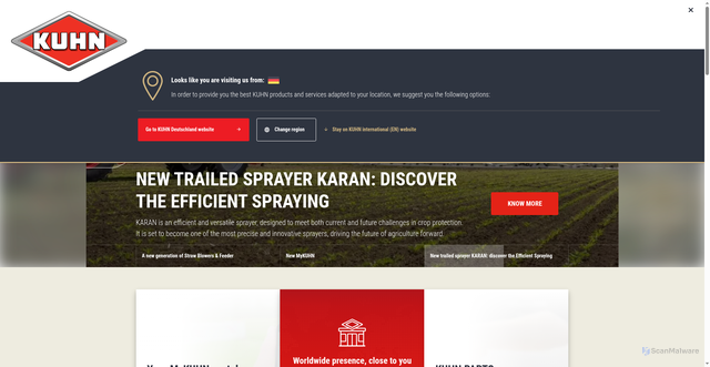 Security scan screenshot of https://kuhn.com