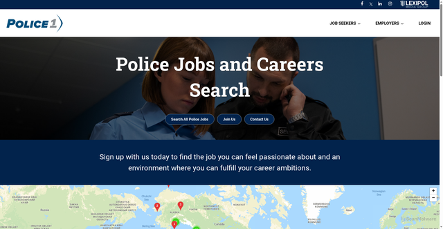 Security scan screenshot of https://jobs.police1.com/