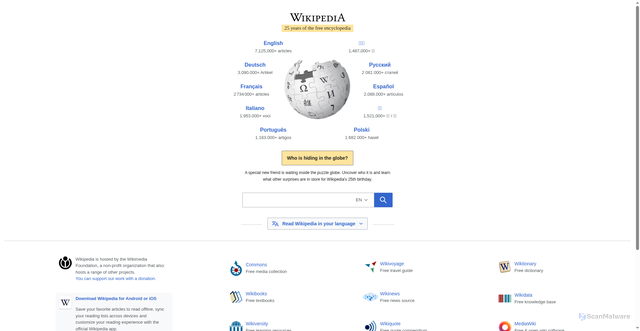 Security scan screenshot of https://wikipedia.org
