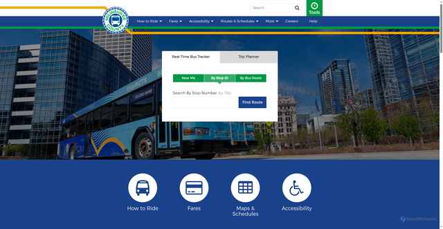 Security scan screenshot of https://www.ridemcts.com/