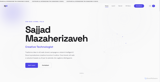 Security scan screenshot of http://sajjadmazaherizaveh.it/