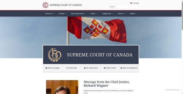 Security scan screenshot of https://www.scc-csc.ca/home-accueil/