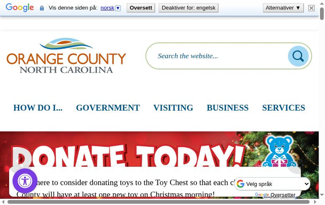 Security scan screenshot of https://orangecountync.gov/