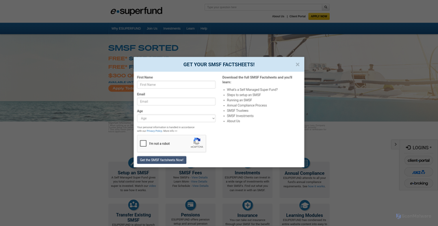 Security scan screenshot of https://www.esuperfund.com.au
