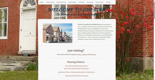 Security scan screenshot of https://www.chestervt.gov/