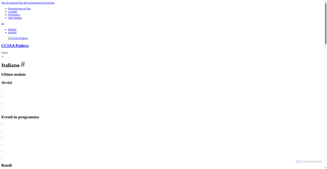 Security scan screenshot of https://www.pd.camcom.it/it