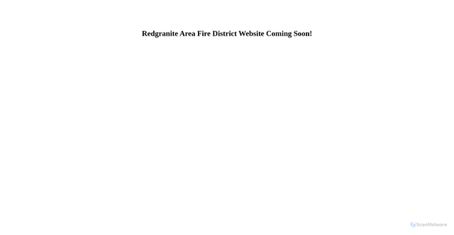 Security scan screenshot of https://redgranitefdwi.gov/