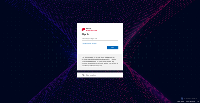 Security scan screenshot of https://pacehr.techmahindra.com