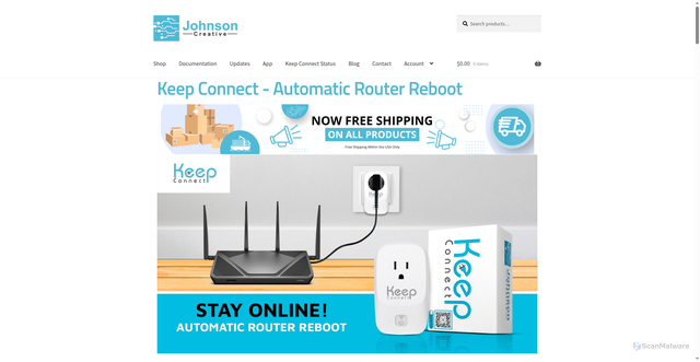 Security scan screenshot of https://johnson-creative.com