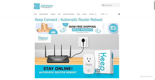 Security scan screenshot of https://johnson-creative.com