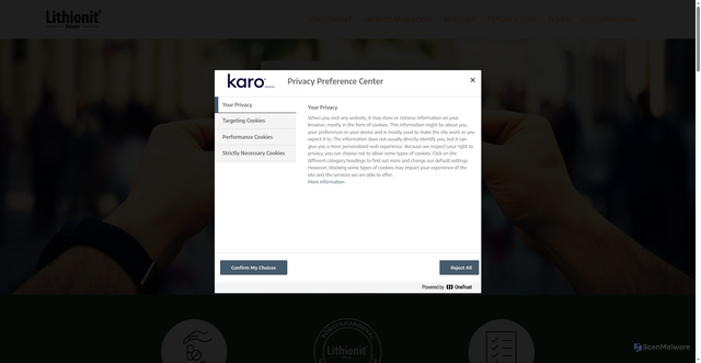 Security scan screenshot of https://lithionit.se