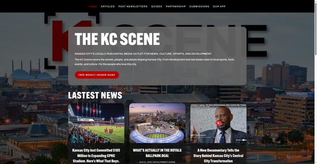 Security scan screenshot of https://thekcscene.com/