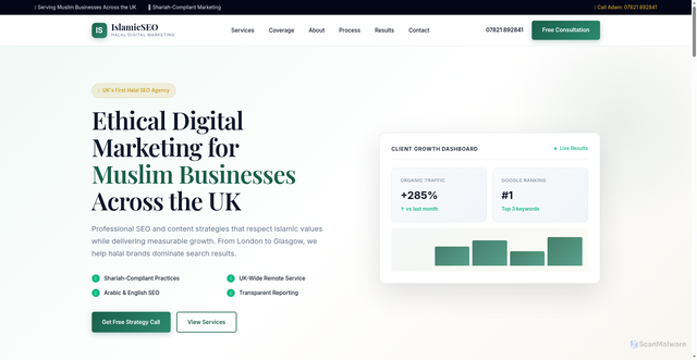 Security scan screenshot of https://islamicseo-oypm3eqhy7.edgeone.app/