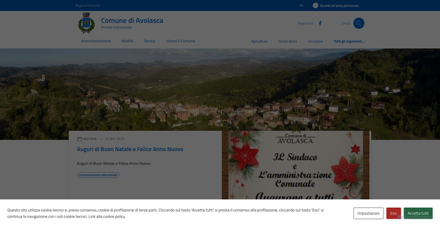 Security scan screenshot of https://comune.avolasca.al.it/