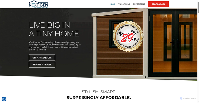 Security scan screenshot of http://www.nextgenmodernliving.com/