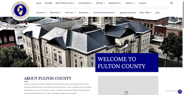 Security scan screenshot of https://fultoncountyil.gov/