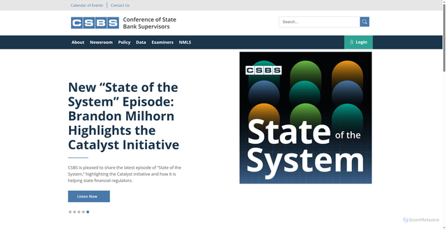 Security scan screenshot of https://csbs.org