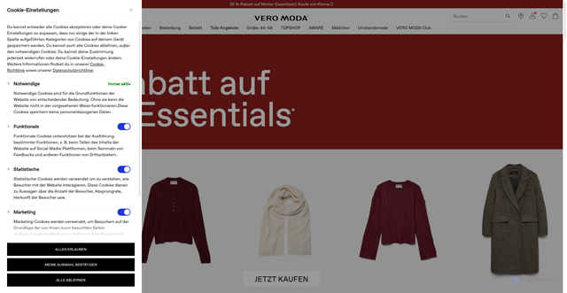 Security scan screenshot of https://www.veromoda.com/