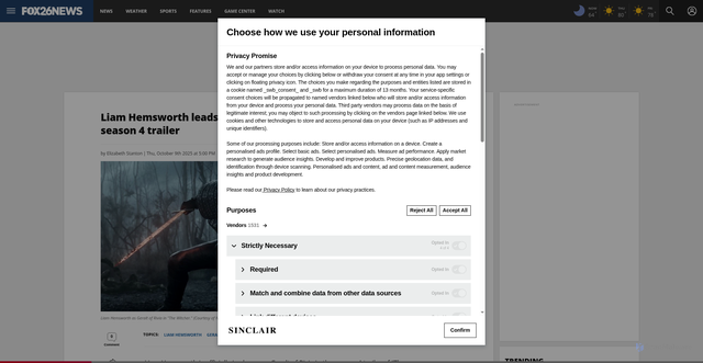 Security scan screenshot of https://kmph.com/news/entertainment/liam-hemsworth-leads-the-battle-for-the-continent-in-the-witcher-season-4-trailer
