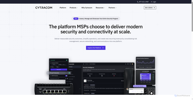 Security scan screenshot of https://cytracom.com
