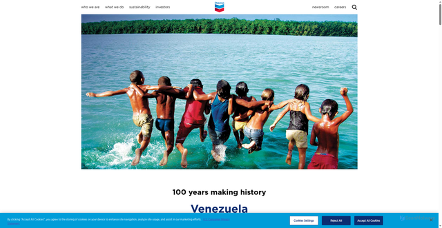 Security scan screenshot of https://www.chevron.com/worldwide/venezuela