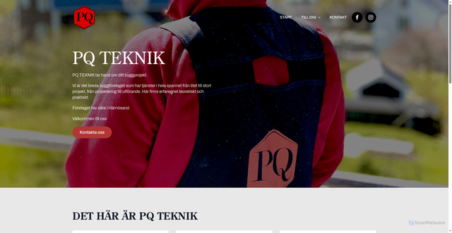 Security scan screenshot of https://pqteknik.se