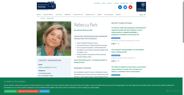 Security scan screenshot of https://www.psych.ox.ac.uk/team/rebecca-park
