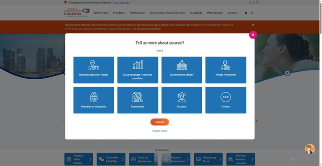 Security scan screenshot of https://www.singstat.gov.sg/