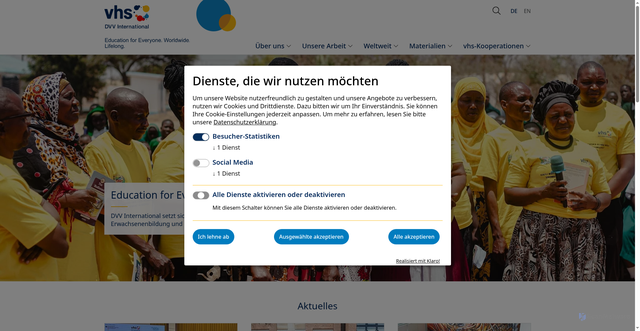 Security scan screenshot of https://www.dvv-international.de