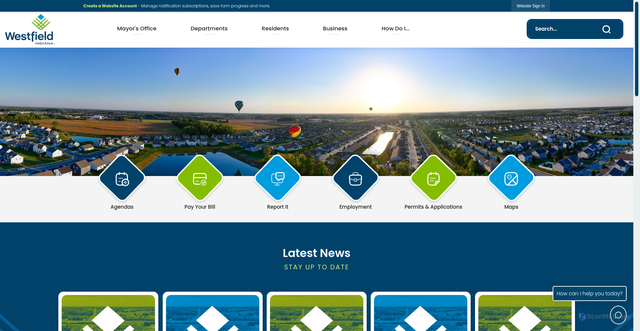 Security scan screenshot of https://westfieldin.gov/
