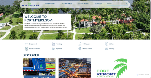 Security scan screenshot of https://fortmyers.gov/