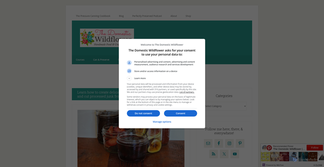 Security scan screenshot of https://thedomesticwildflower.com