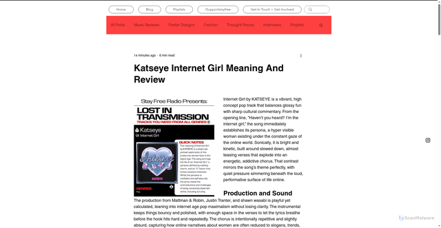 Security scan screenshot of https://www.stayfreeradioip.com/post/katseye-internet-girl-meaning-and-review