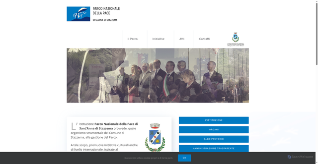 Security scan screenshot of https://parconazionaledellapace.it/