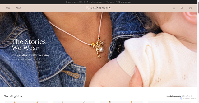 Security scan screenshot of https://brookandyork.com