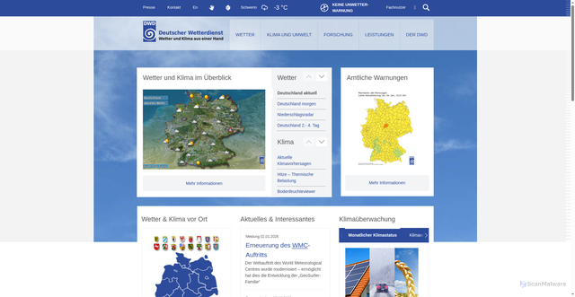 Security scan screenshot of https://www.dwd.de/DE/Home/home_node.html