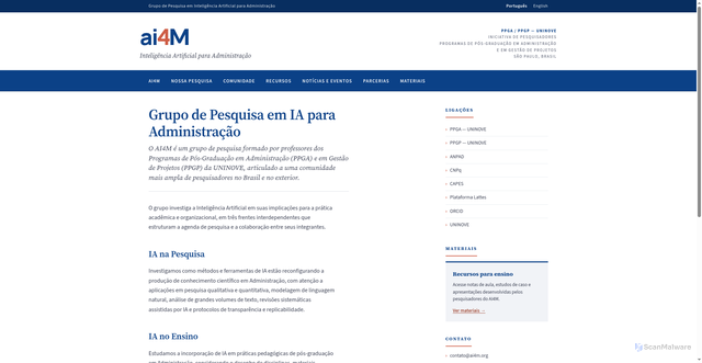 Security scan screenshot of https://grupoai4m.com/