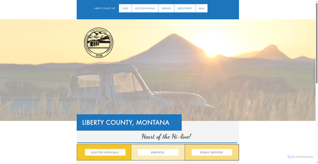 Security scan screenshot of https://www.libertycountymt.gov/
