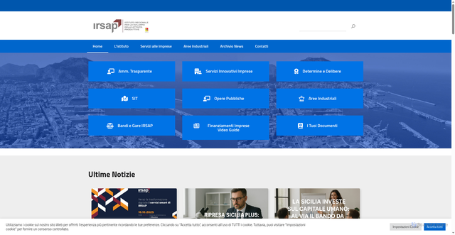 Security scan screenshot of https://www.irsapsicilia.it/