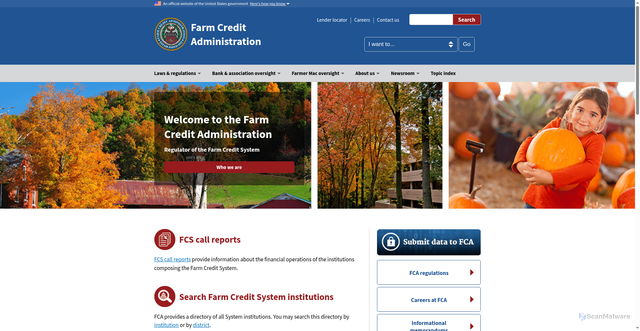Security scan screenshot of https://www.fca.gov/