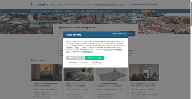 Security scan screenshot of https://housingtarget.com