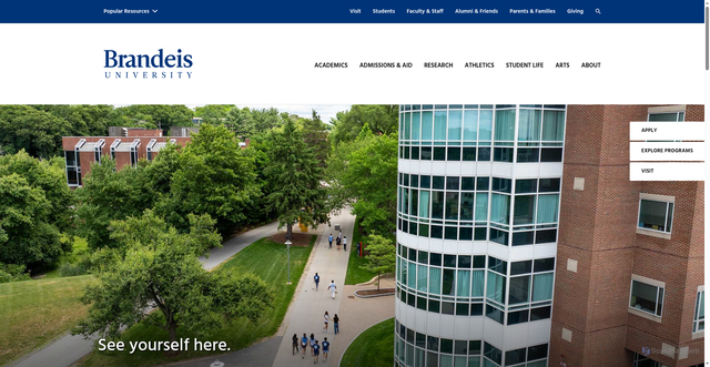 Security scan screenshot of https://brandeis.edu