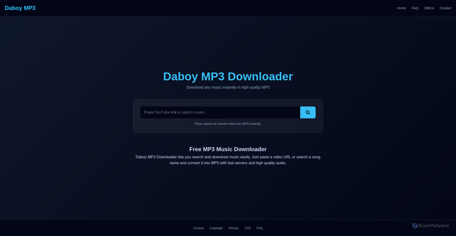 Security scan screenshot of https://mp3downloader-y85i7djj9a.edgeone.app/