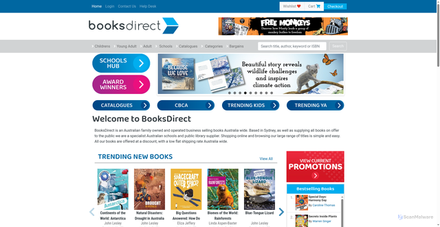 Security scan screenshot of https://www.booksdirect.com.au