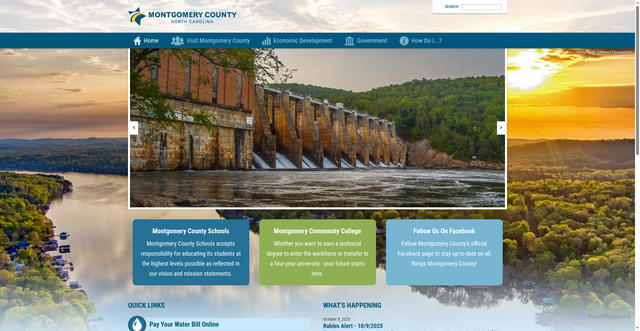 Security scan screenshot of https://www.montgomerycountync.gov/